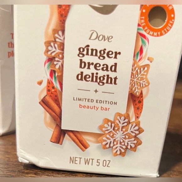 Dove Limited Edition Holiday Treats Gingerbread Delight Plant Based Bar Soap X 3 - Picture 10 of 12